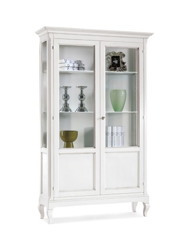 Cristalliera vetrina 2 ante piedi sagomati