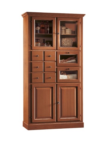 Dispensa alta in legno da cucina