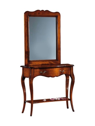 Specchio con cornice in legno