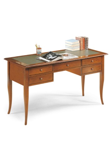 Scrittoio Classico in Legno 5 cassetti