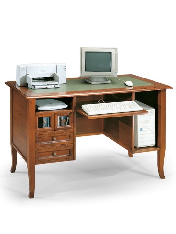 Scrivania Classica in Legno per PC noce lucido
