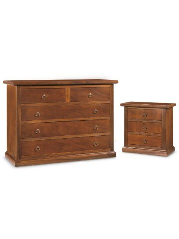 Trittico comò + 2 comodini