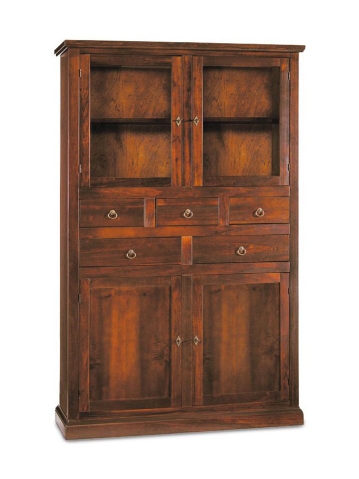 Dispensa alta in legno da cucina