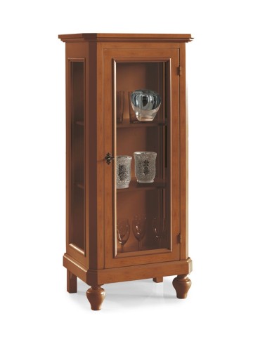 Vetrinetta ad Angolo 1 porta in legno