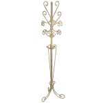 Appendiabiti base tonda in ferro con foglie