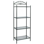 Etagere in ferro con ripiani in legno