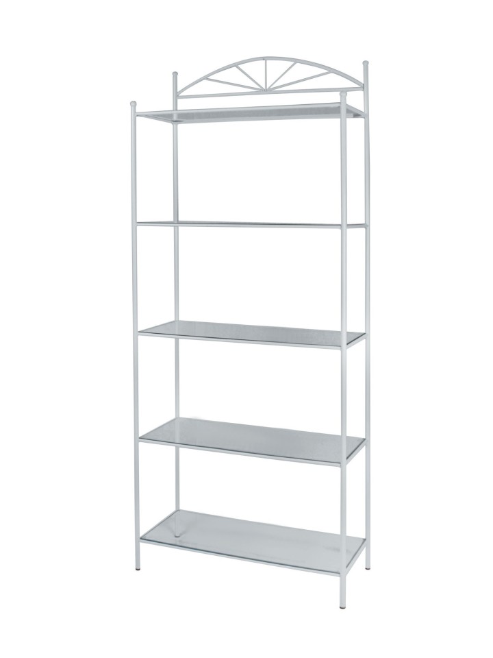 Etagere in ferro con ripiani in legno