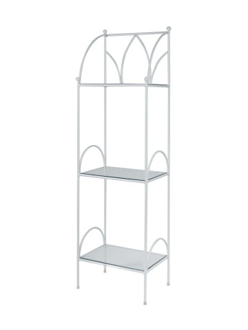 Etagere in ferro con ripiani in legno
