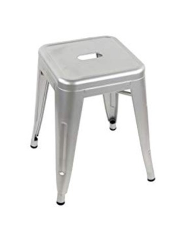 Sgabello basso TOLIX  acciaio argento