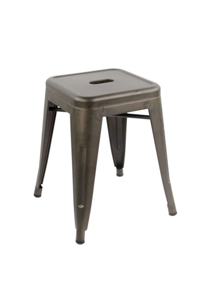 Sgabello basso TOLIX  acciaio canna di fucile