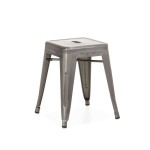 Sgabello basso TOLIX  acciaio argento