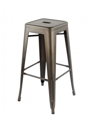 Sgabello alto TOLIX  acciaio canna di fucile