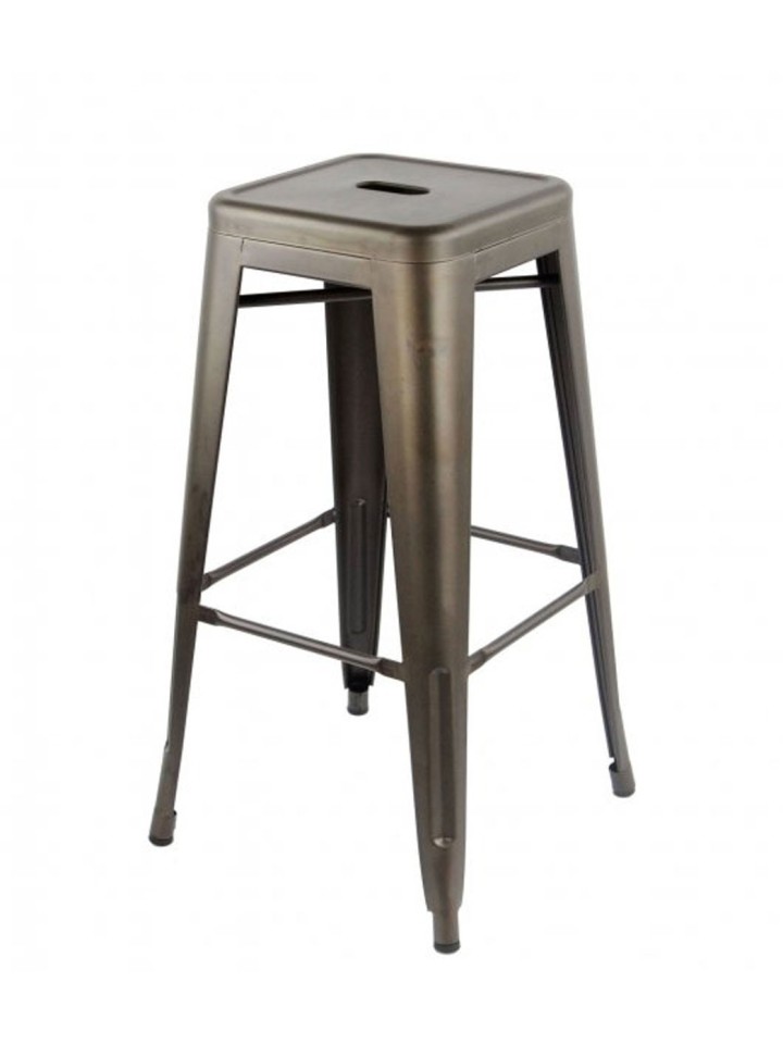 Sgabello alto TOLIX  acciaio canna di fucile