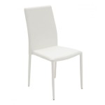 Sedia ecopelle beige trapuntata