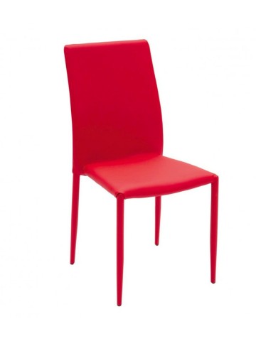 Sedia rivestita in ecopelle moderna