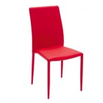 Sedia rivestita in ecopelle moderna