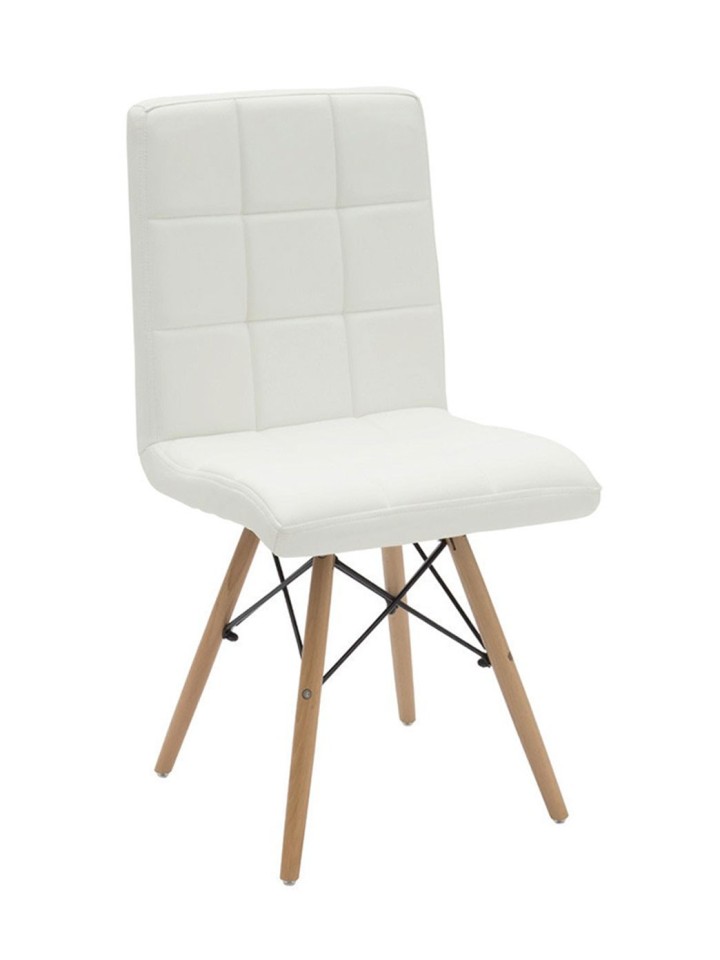 Sedia Design in Similpelle color Bianco