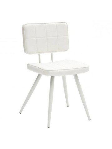 Sedia Design in Ecopelle Bianco