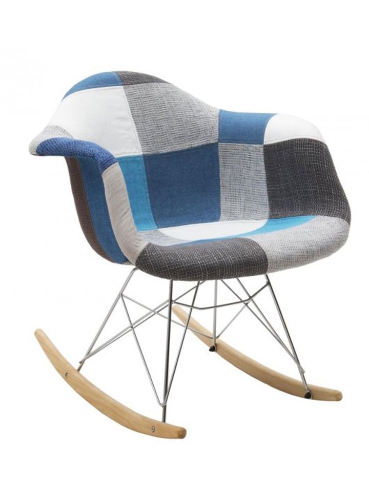 Poltrona Moderna  a dondolo Patchwork