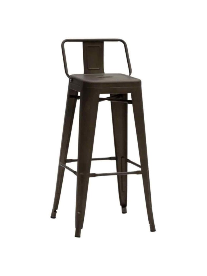 Sgabello alto TOLIX  acciaio canna di fucile