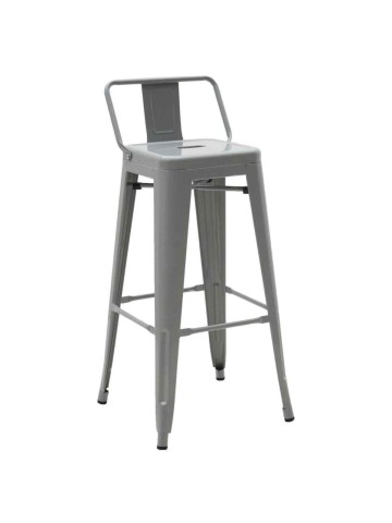 Sgabello metallo alto con schienale