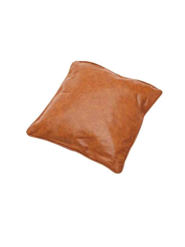 Cuscino Ecopelle Marrone