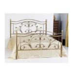 Letto singolo in ferro battuto Foglie