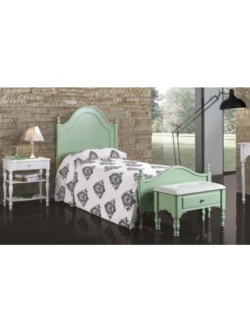 Letto matrimoniale in legno stile provenzale