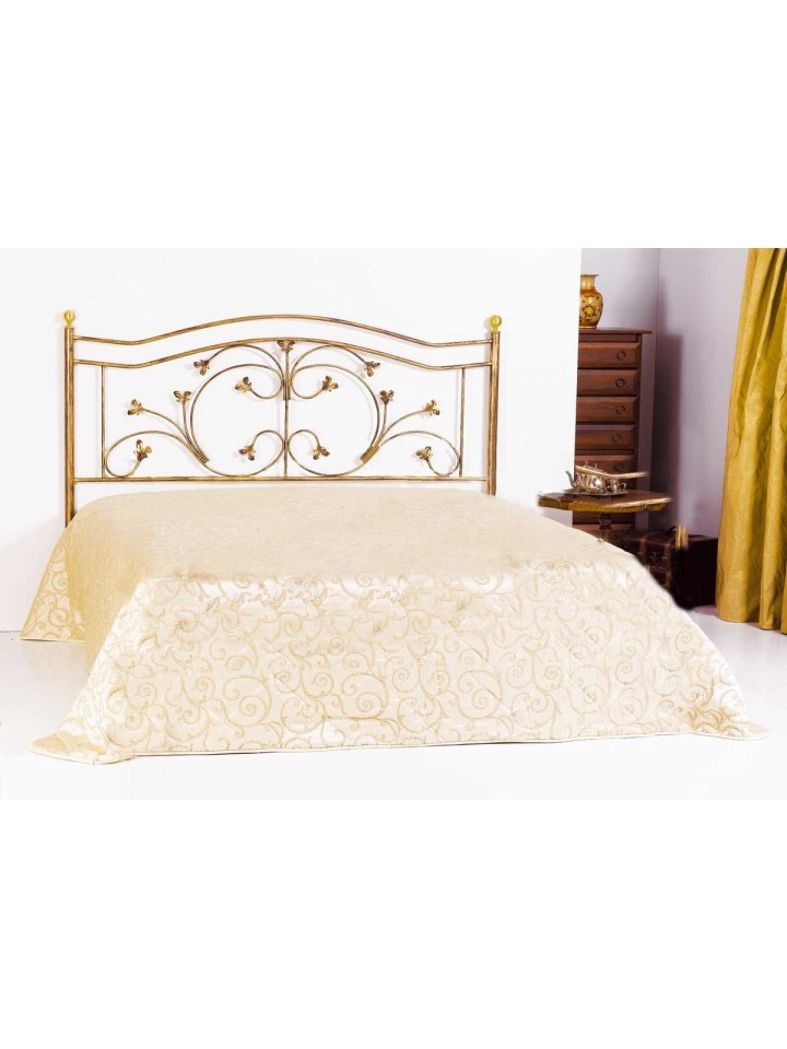 Testata Letto in ferro battuto Foglie