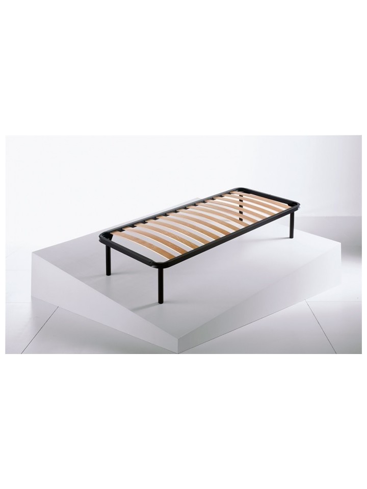 Rete Letto a Doghe Legno di Faggio Struttura Ferro Battuto Ortopedica