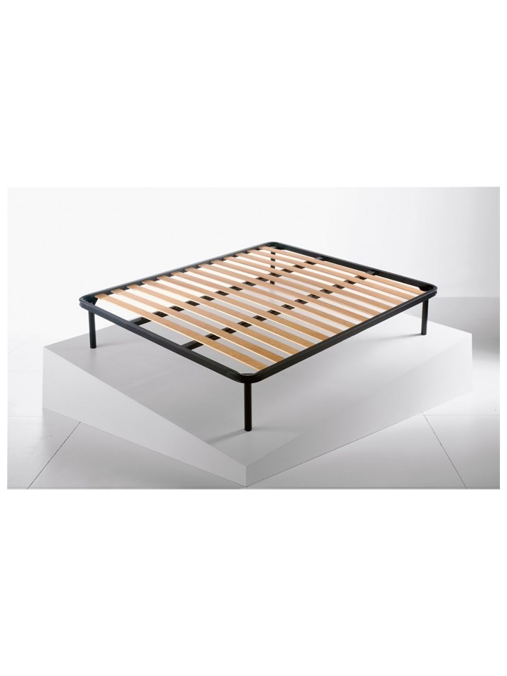Rete Letto matrimoniale ortopedica a Doghe Legno di Faggio Struttura Ferro