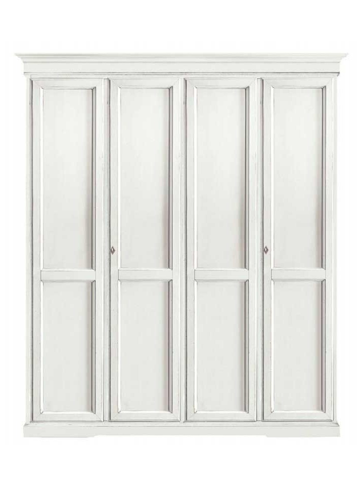Armadio Classico 4 Ante Legno Arte Povera