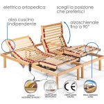 Rete letto singolo Ortopedica Legno Faggio Elettrica Motore OKIN
