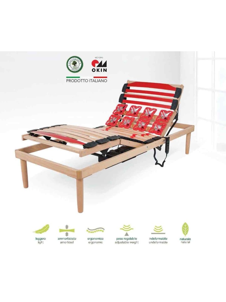 Rete a doghe in legno di faggio Zendo fissa, manuale o elettrica