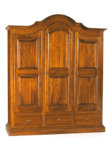 Armadio in legno 3 porte con cappello di gendarme