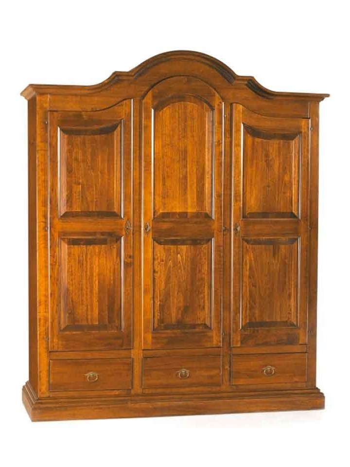 Armadio in legno 3 porte con cappello di gendarme