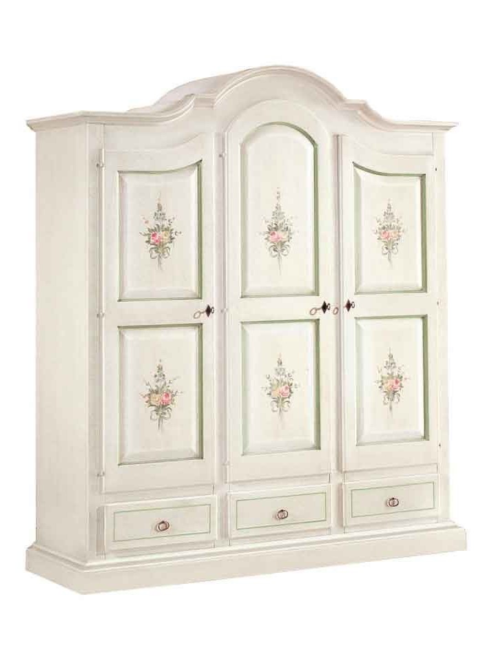 Armadio in legno 3 porte con cappello di gendarme