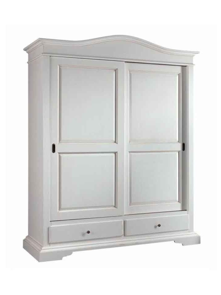 Armadio Legno 2 Ante Scorrevoli Bianco
