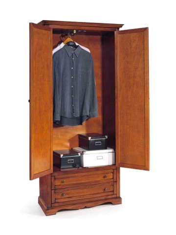 Armadio in legno 2 ante 2 cassetti