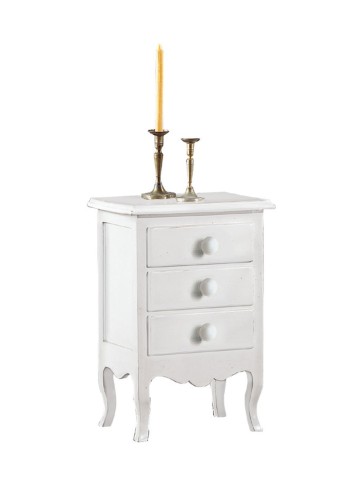Comodino 3 cassetti in legno