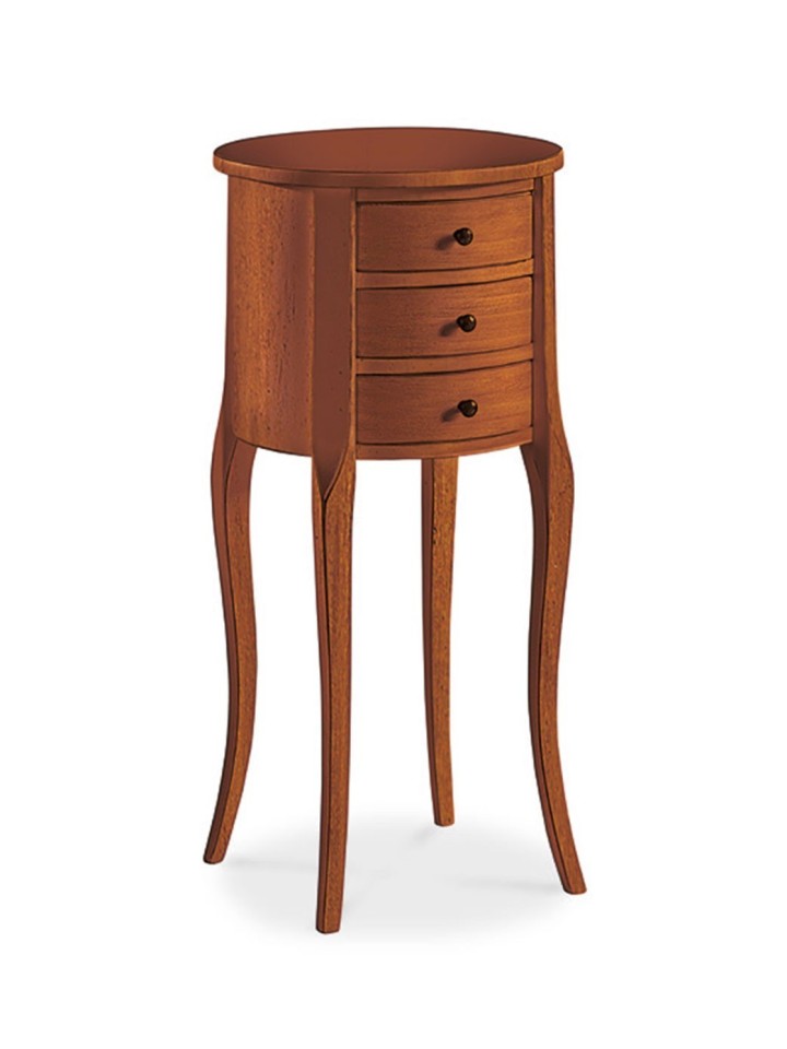 Comodino Fagiolino classico in legno noce