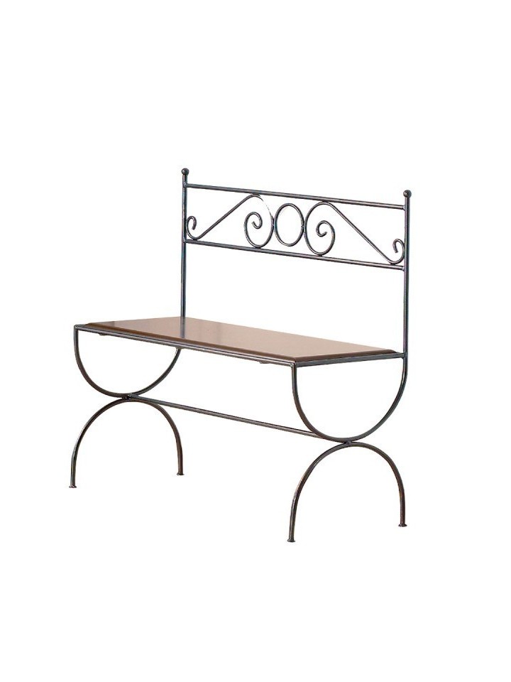 Panca in ferro con schienale