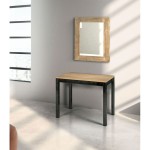 Consolle allungabile piano in legno rovere