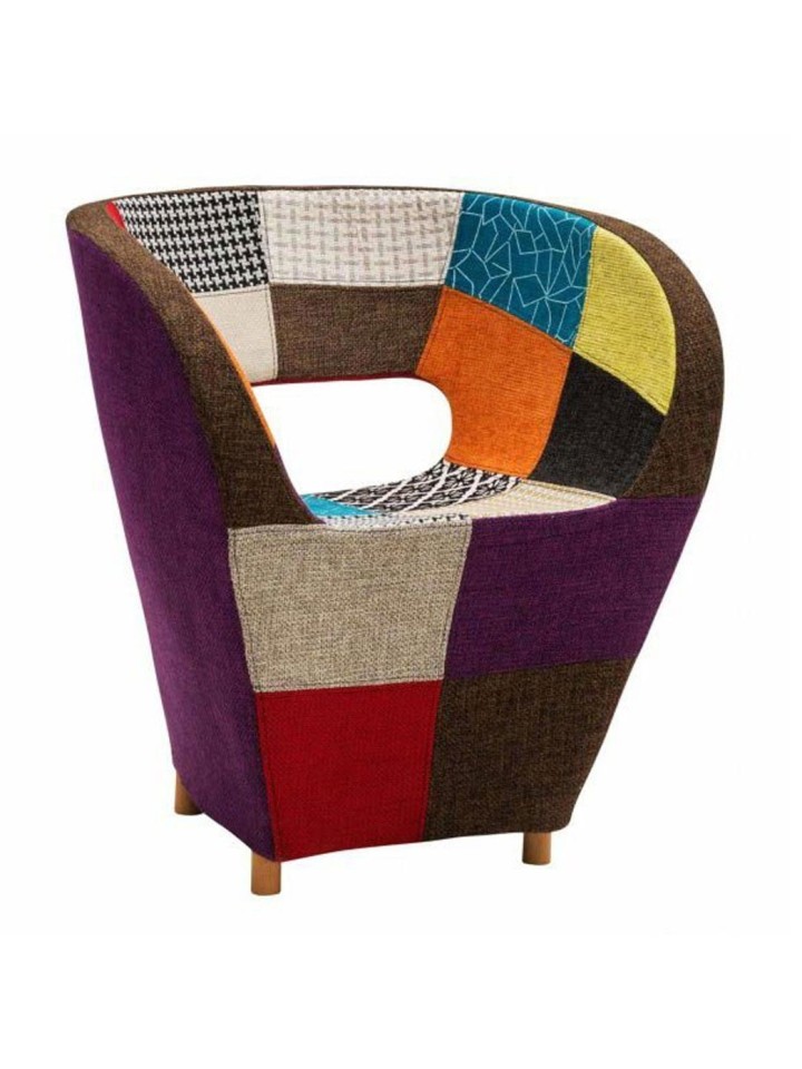 Poltroncina in tessuto patchwork