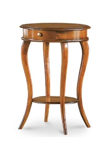 Tavolino rotondo in legno