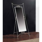 Specchiera pieghevole con cornice in legno