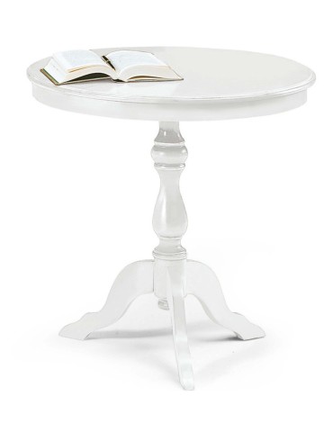 Tavolino in legno tondo da salotto