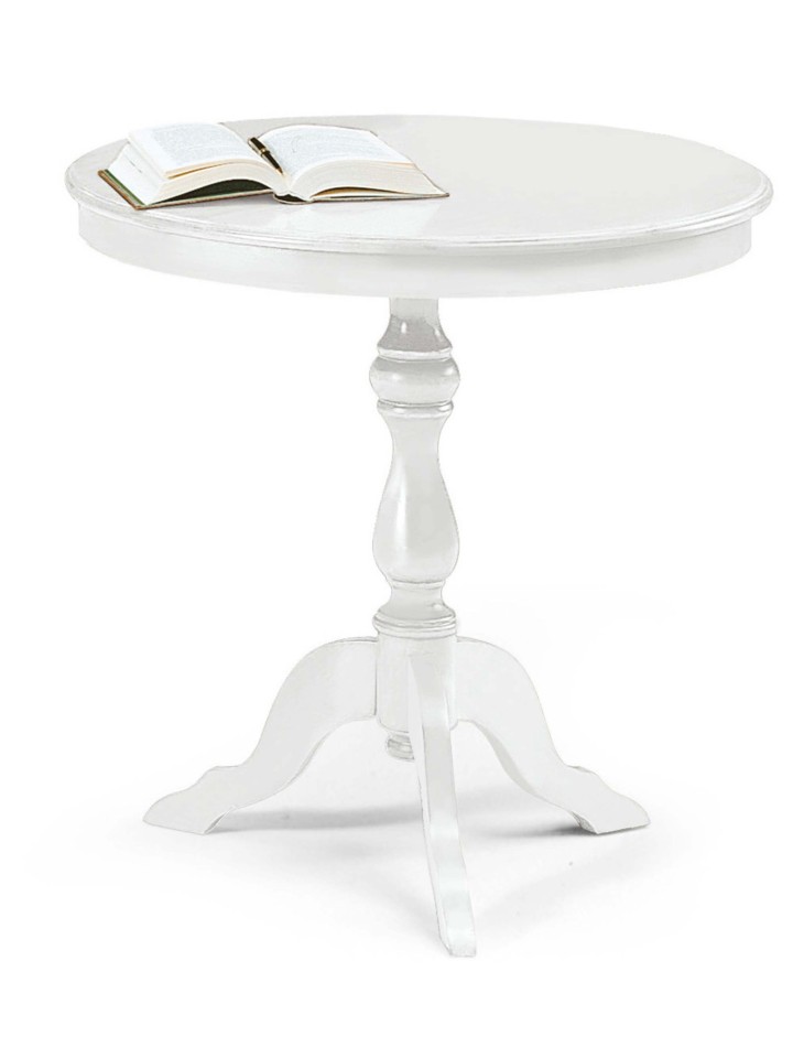 Tavolino in legno tondo da salotto