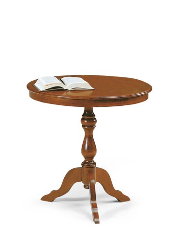 Tavolino in legno tondo da salotto