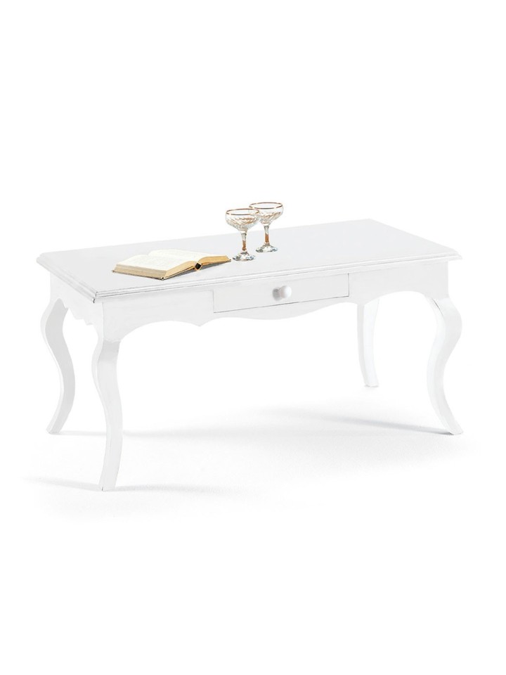 Tavolino da salotto classico Bianco opaco